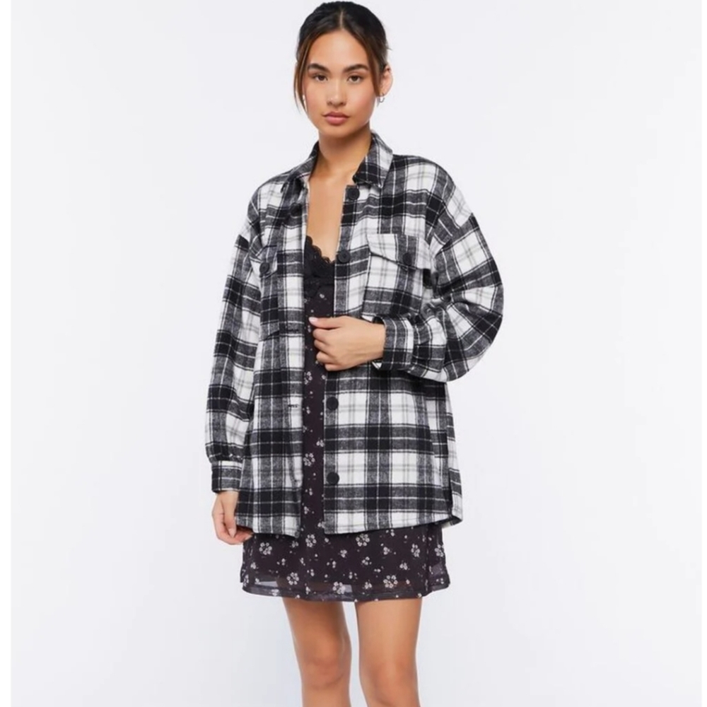 Plaid Shacket NWOT